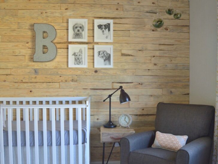 Rustic Nursery with Wood Accent Wall - Project Nursery