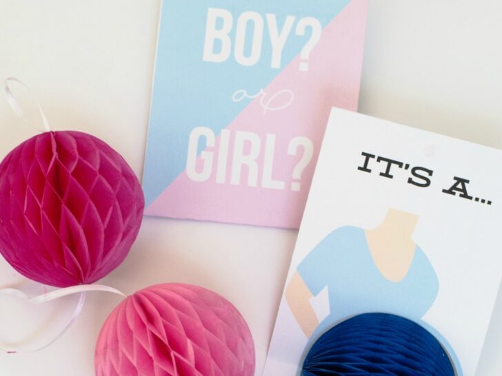 DIY Gender Reveal Pop-Up Cards
