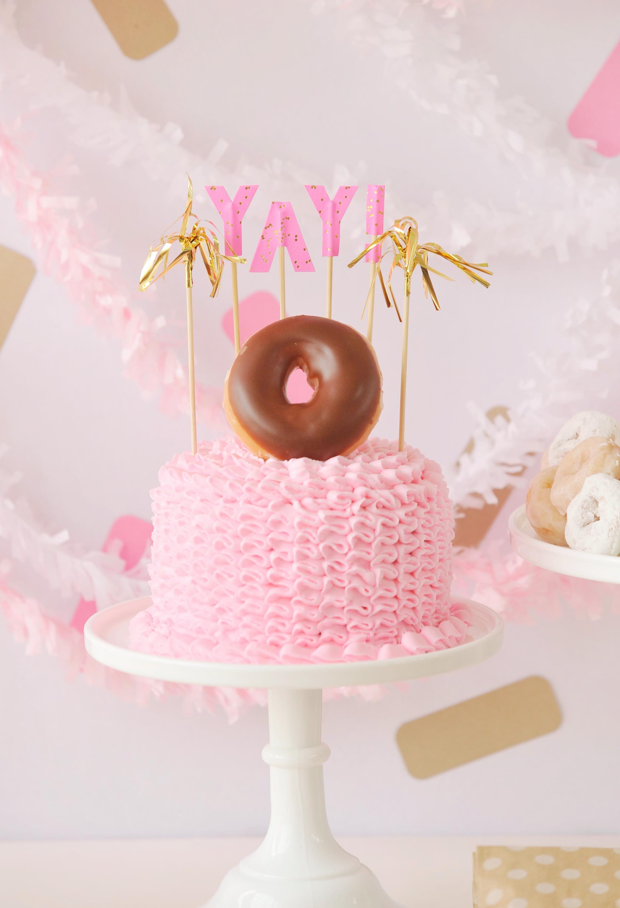Donut-Themed Kids Party Cake
