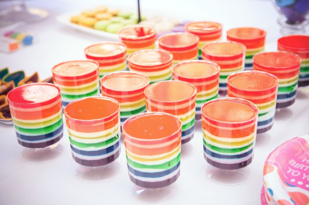 Rainbow Jello Party Treats