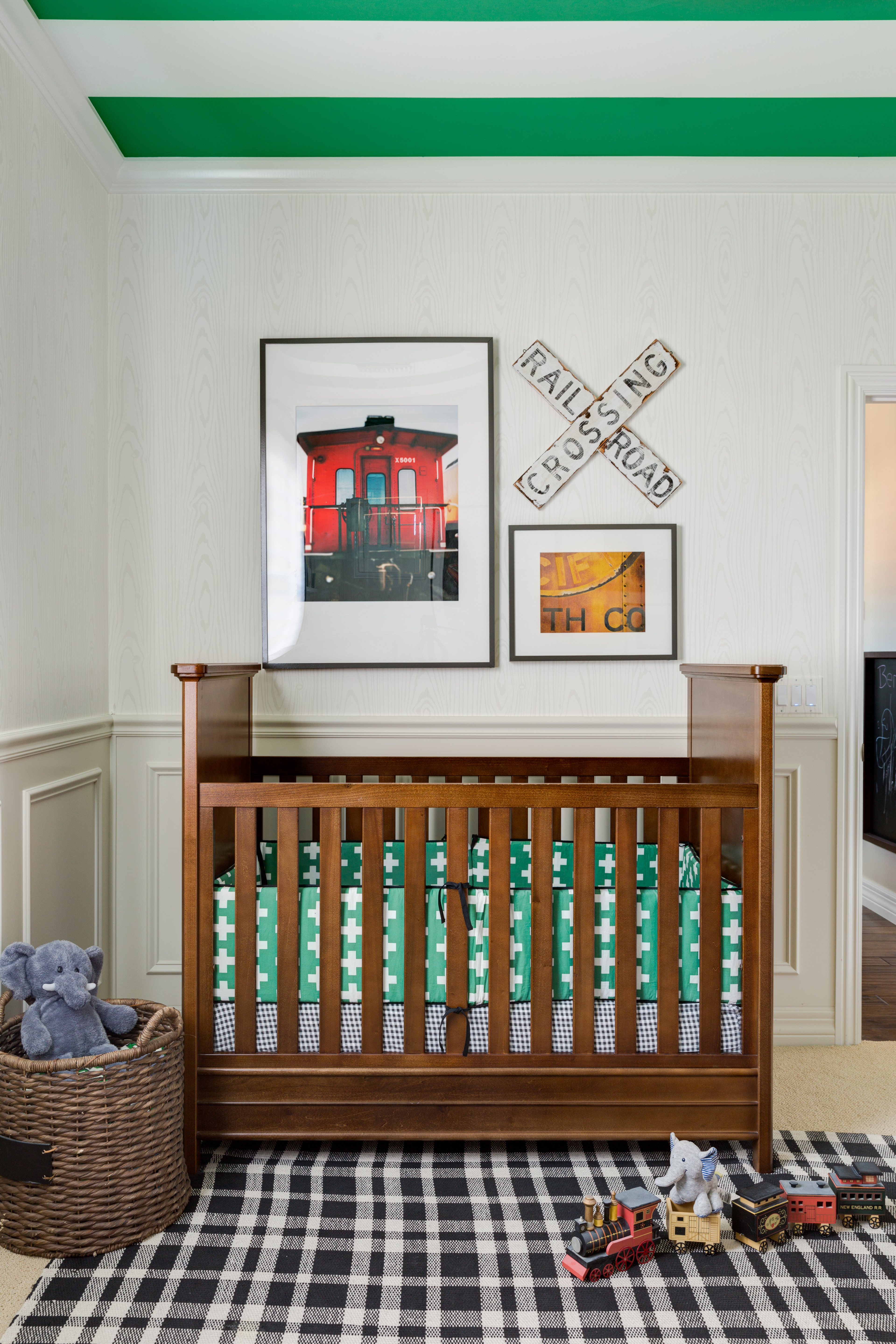 Eclectic Train-Themed Nursery