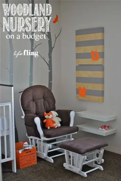 Orange and Gray Woodland Nursery