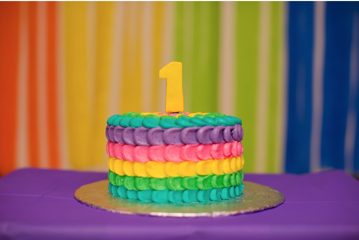 Rainbow First Birthday Cake - Project Nursery