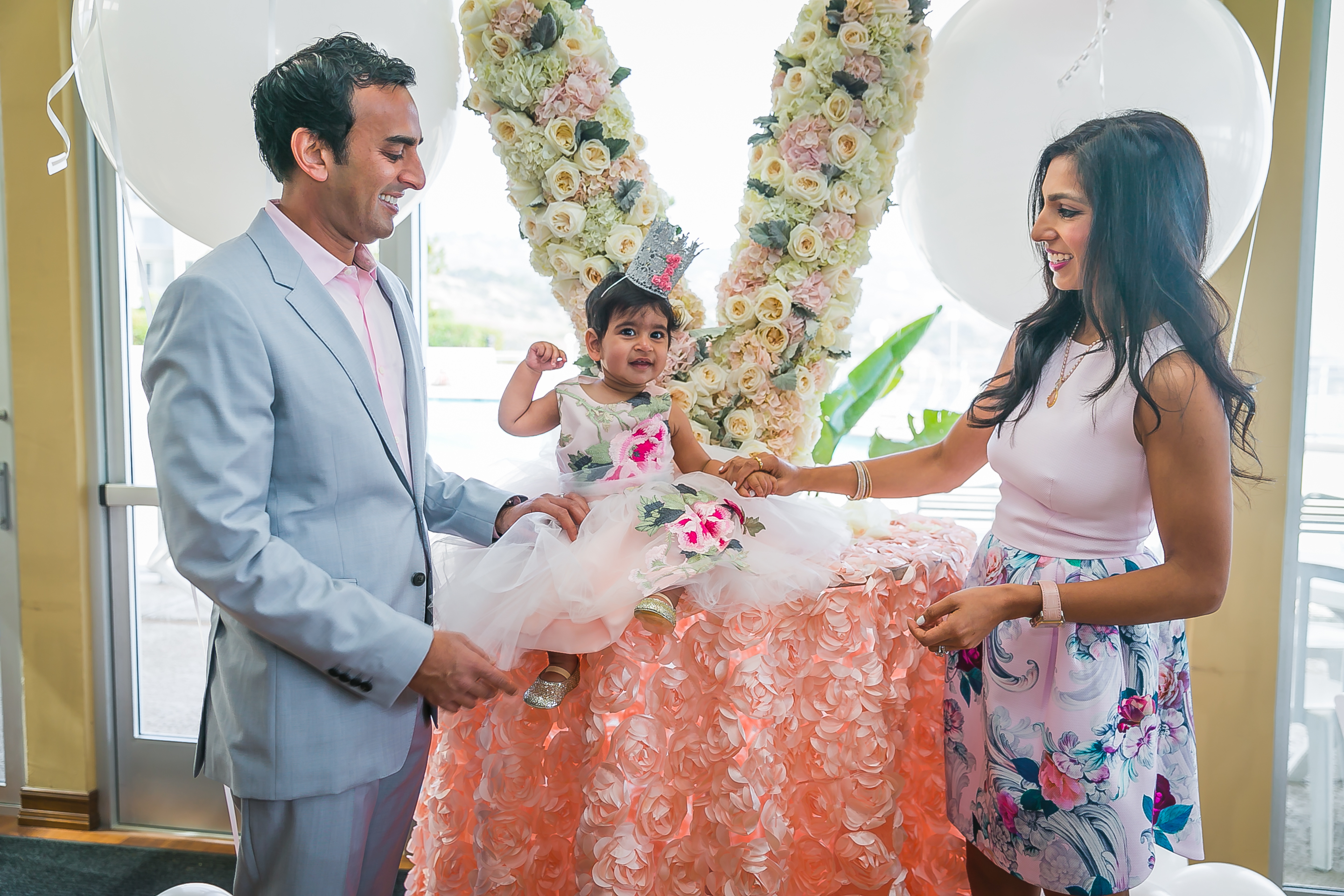 Shawna Gohel and Family at Daughter's First Birthday Party