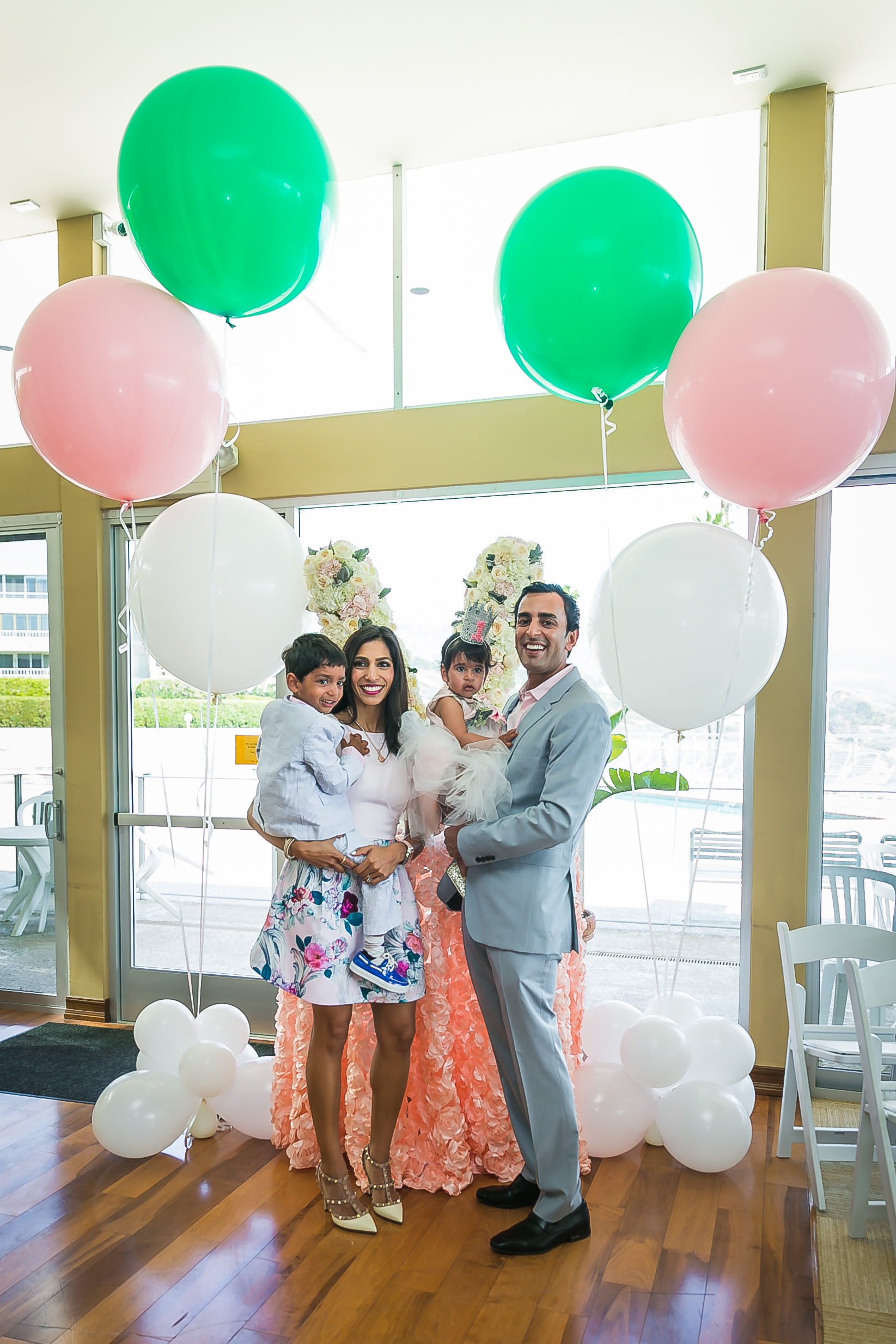 Shawna Gohel and Family at Daughter's First Birthday Party