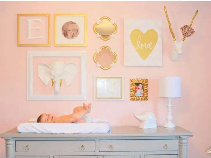 Pink and Gold Gallery Wall