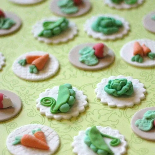 Vegetable Patch Cupcake Toppers