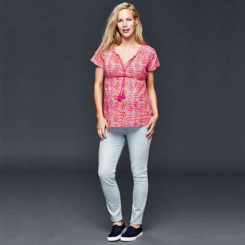 Split-Neck Tassel Top from Gap