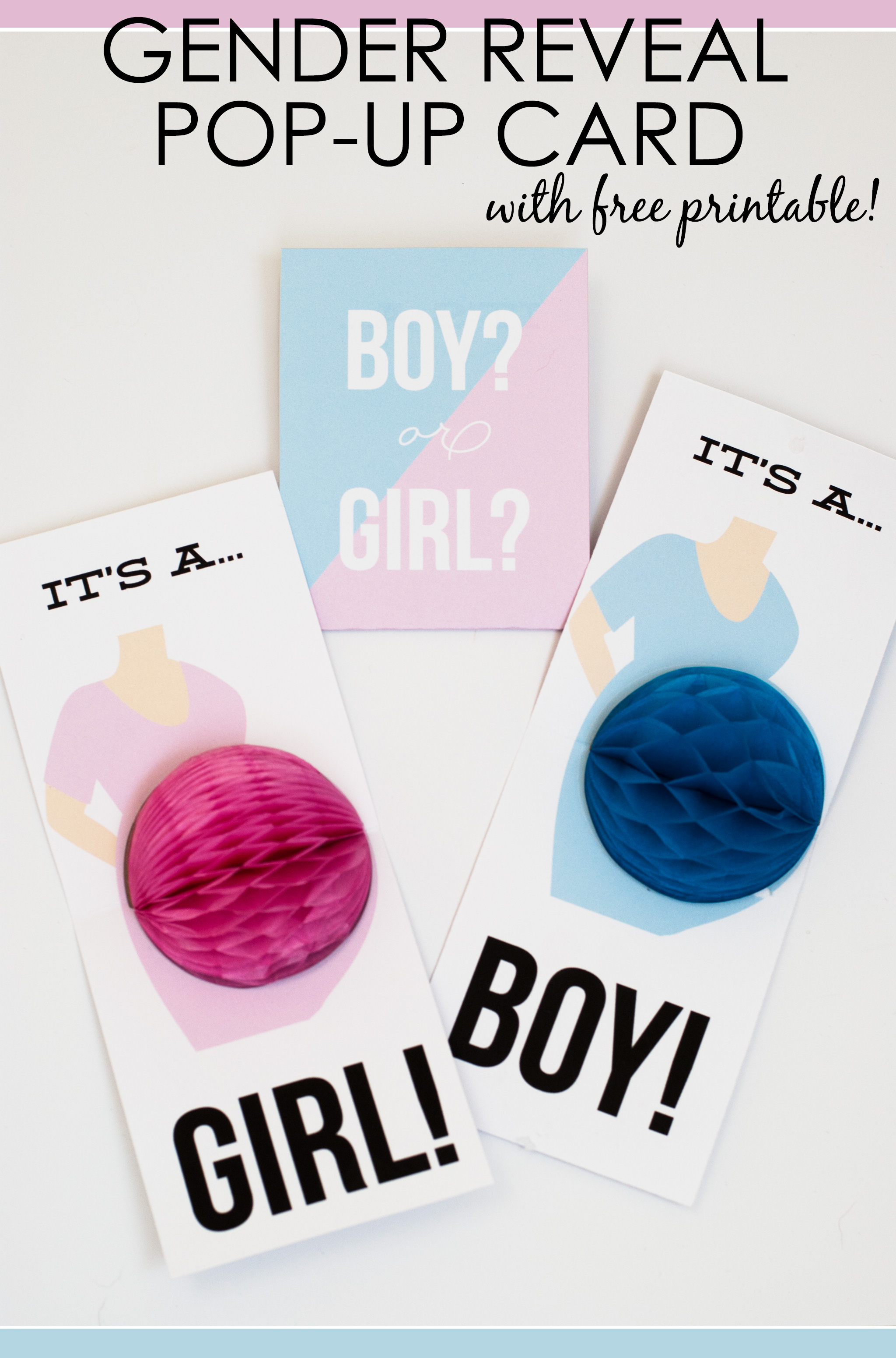 Gender Reveal Pop-Up Card