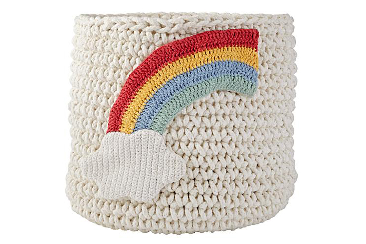 Rainbow Knit Nursery Bin by The Land of Nod