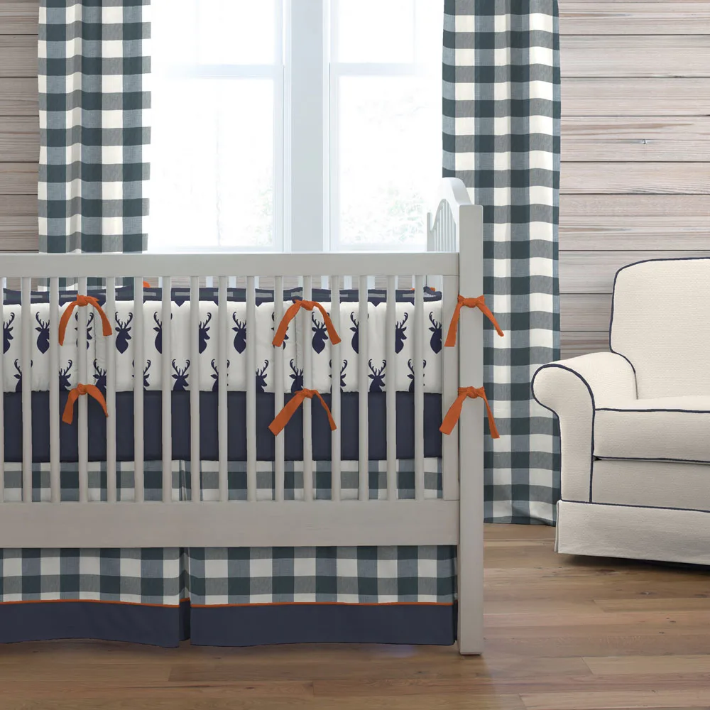 Navy Woodland Crib Bedding from Carousel Designs