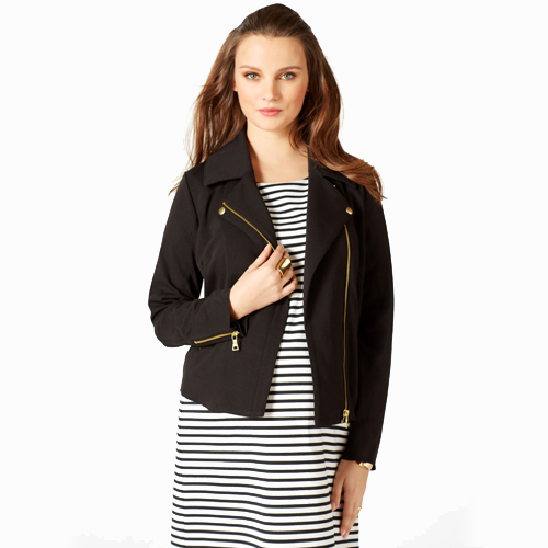 Crepe Maternity Moto Jacket from A Pea in the Pod