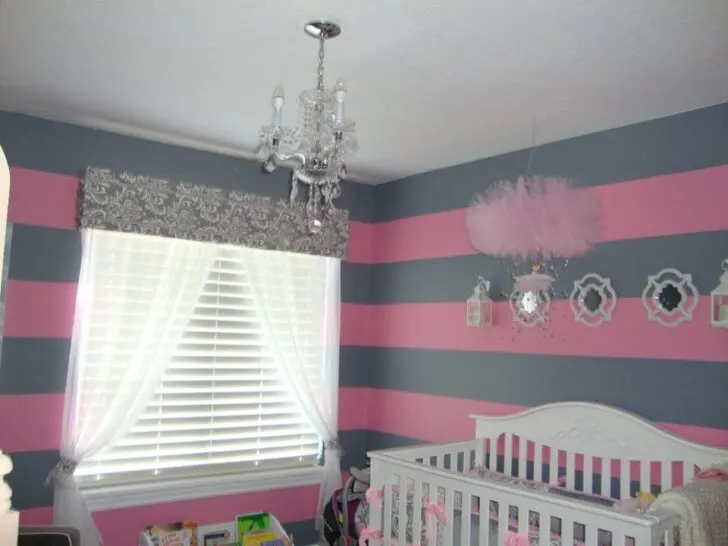 Pink and Gray Baby Girl Nursery