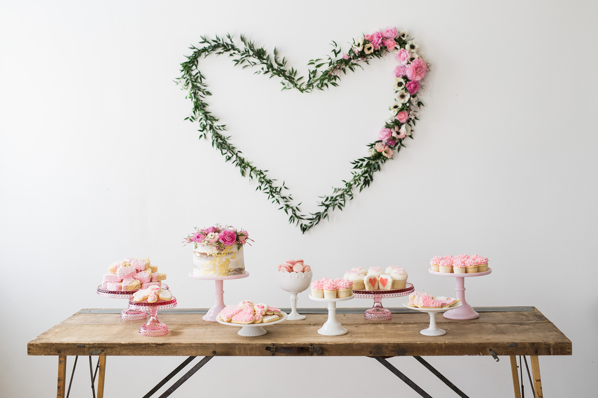 Feminine Pink and Gold Baby Shower Desserts