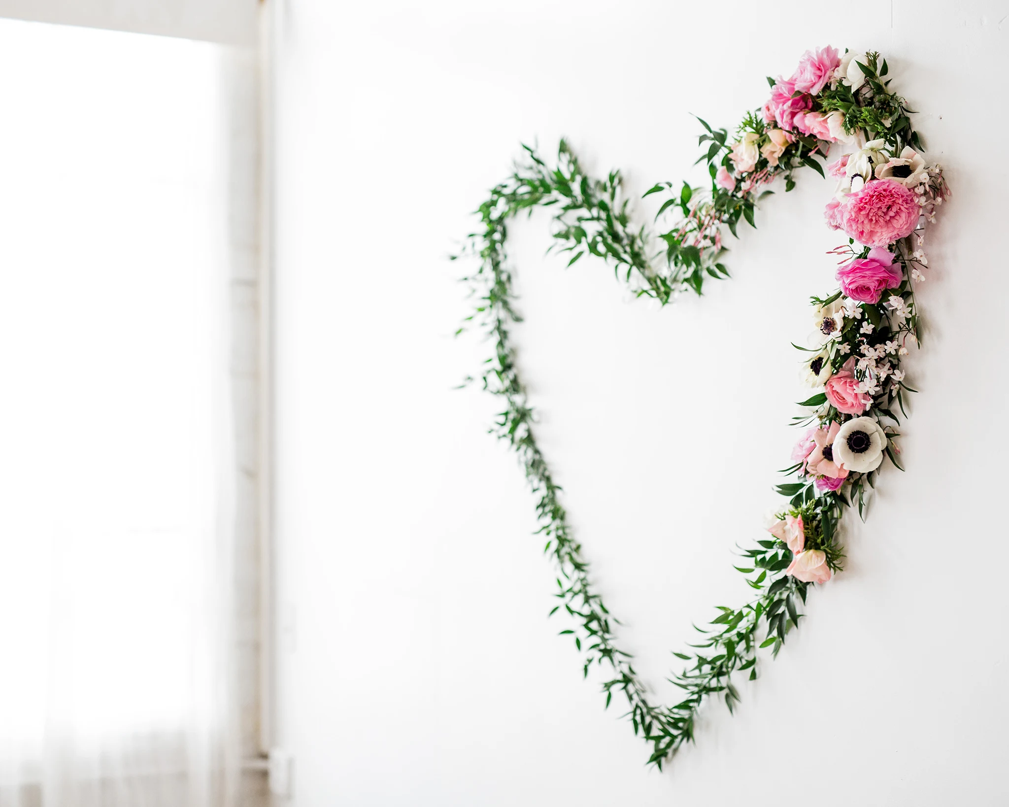 DIY Floral Heart Wall Decor