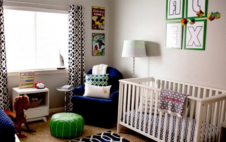 Mid-Century Mod Nursery with Pops of Color - Project Nursery