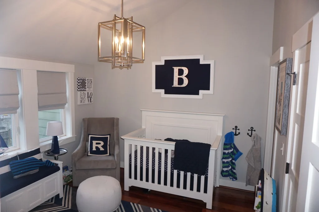 Navy and White Boys Nursery with Nautical Accents - Project Nursery