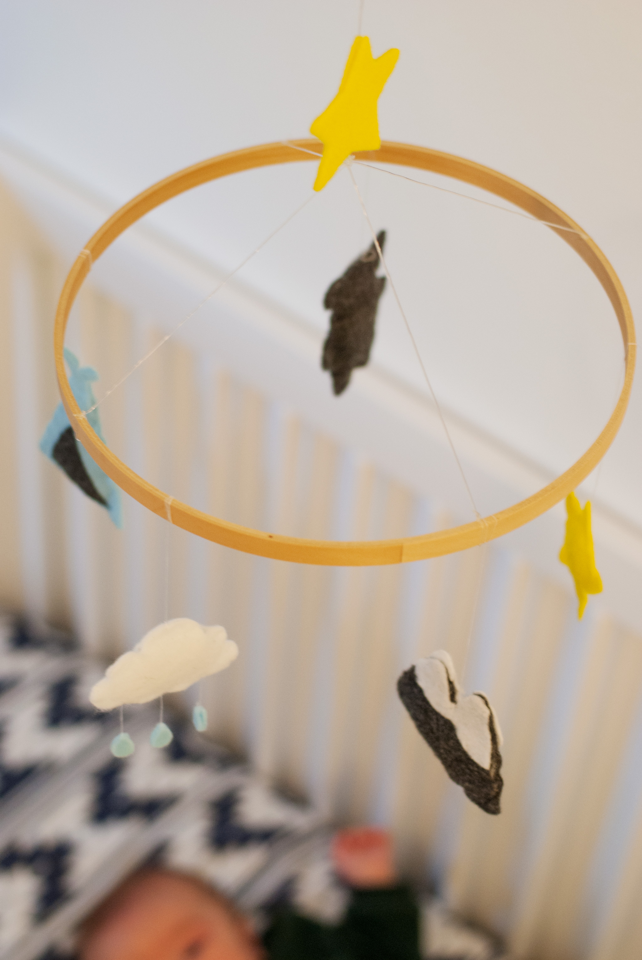 DIY No-Sew Felt Baby Mobile