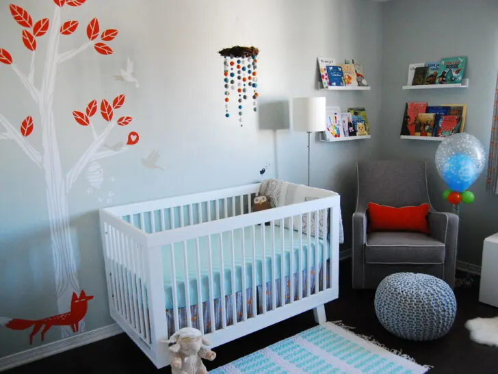 Gray and Orange Nursery