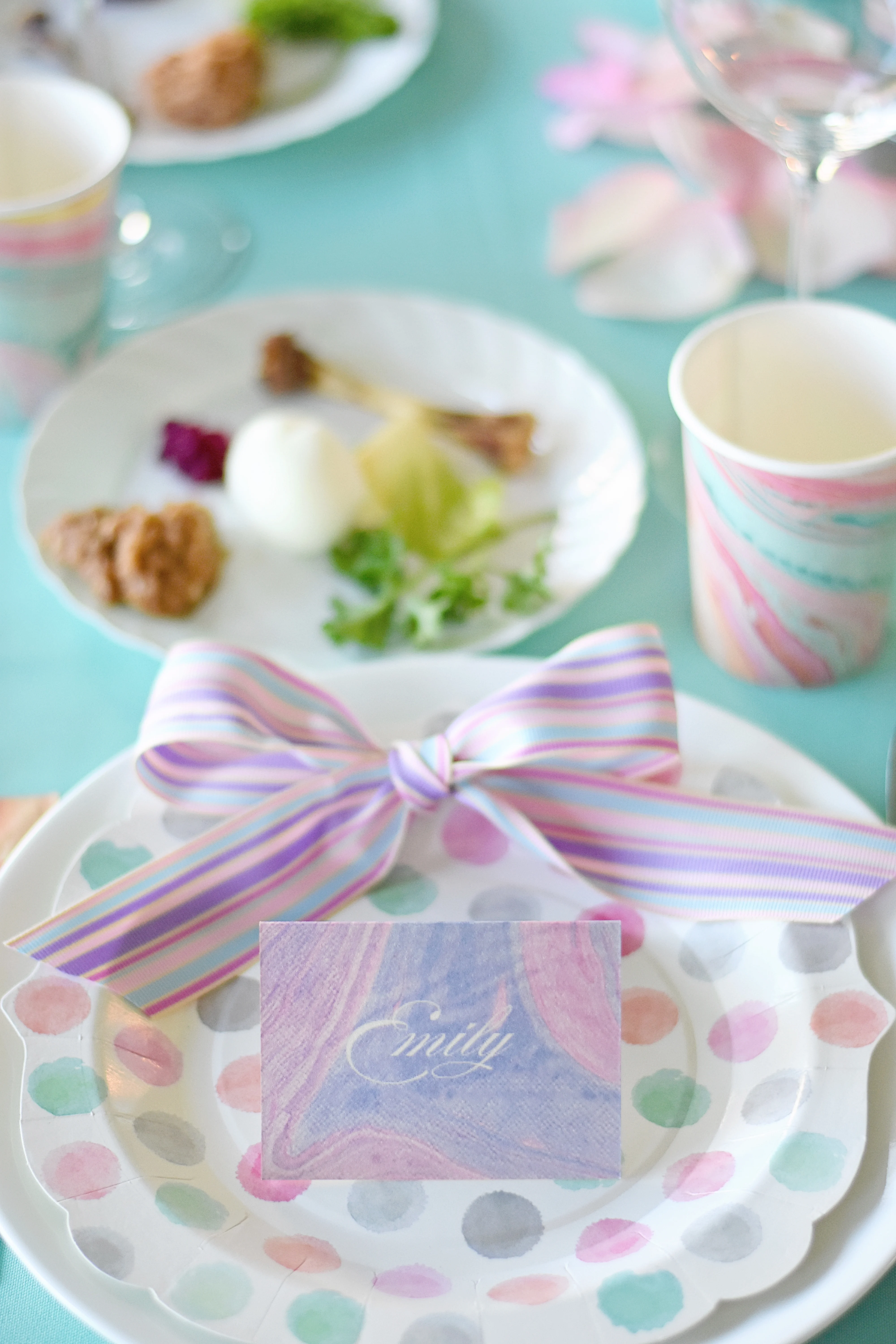 Watercolor-Inspired Spring Place Setting
