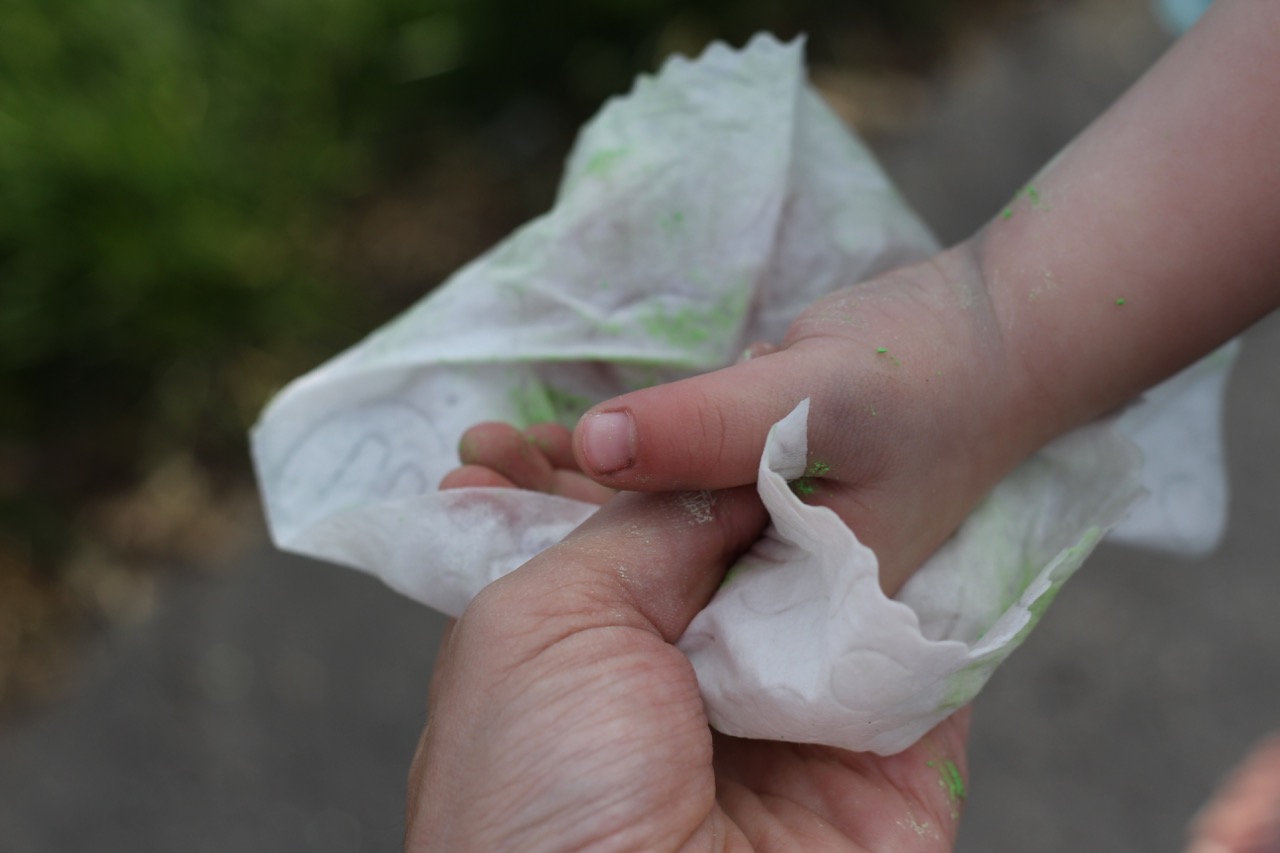 DIY Sidewalk Chalk Paint Cleanup - Project Nursery