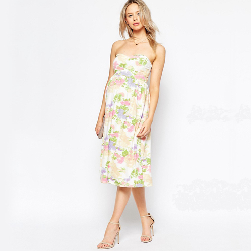 Strapless Floral Maternity Dress from ASOS