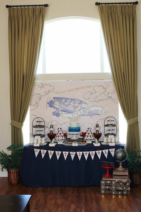 Vintage Aviation Baby Shower