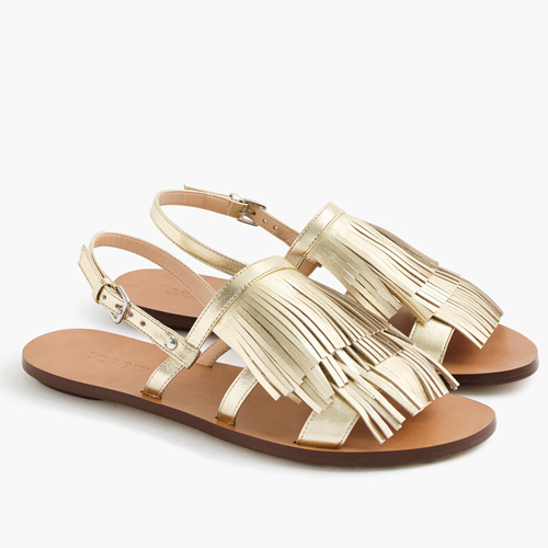 Fringe Slingback Sandals from JCrew