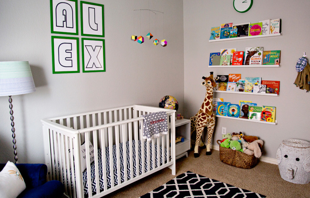 id Century Modern Nursery with bold saturated blues, greens and just the right touch of whimsy.