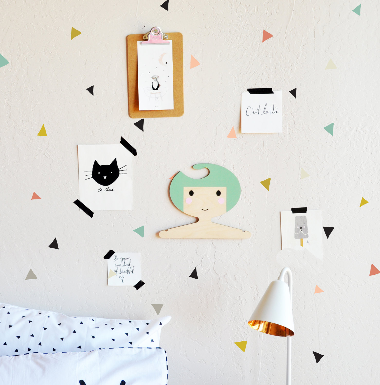 Triangle Wall Decals from The Lovely Wall on Etsy