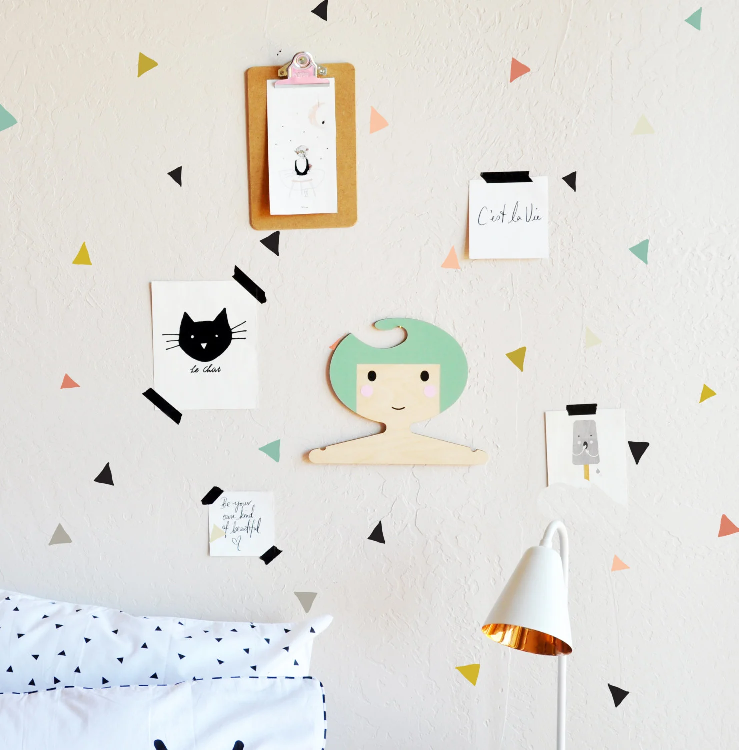 Triangle Wall Decals from The Lovely Wall on Etsy