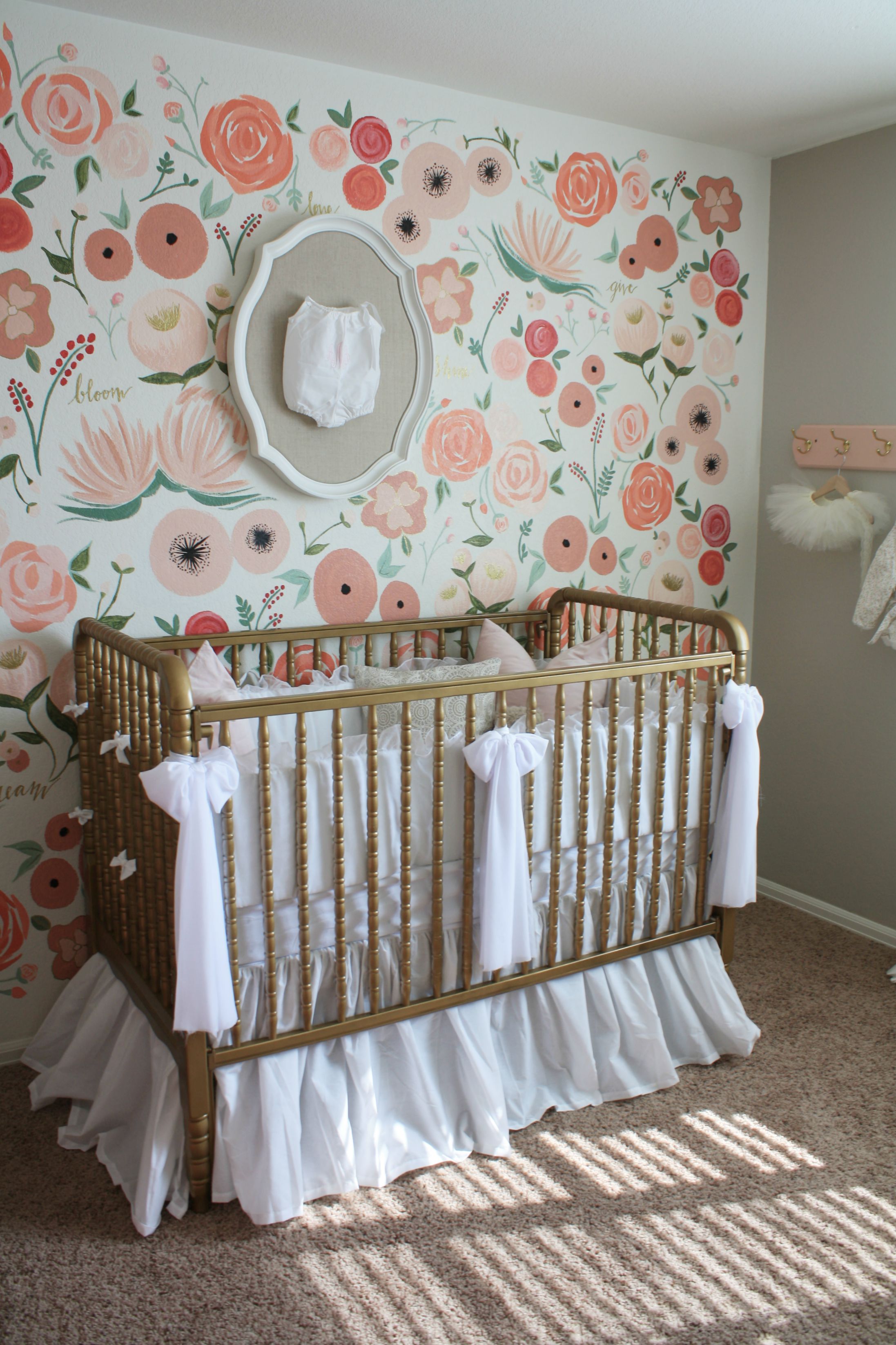 Hand painted nursery wall sales art