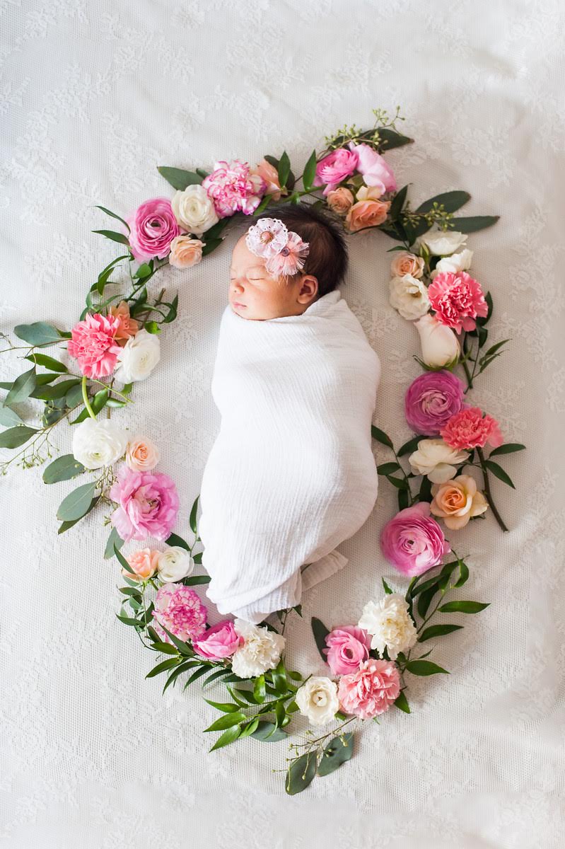 Newborn Photo Trend Floral Wreaths Project Nursery