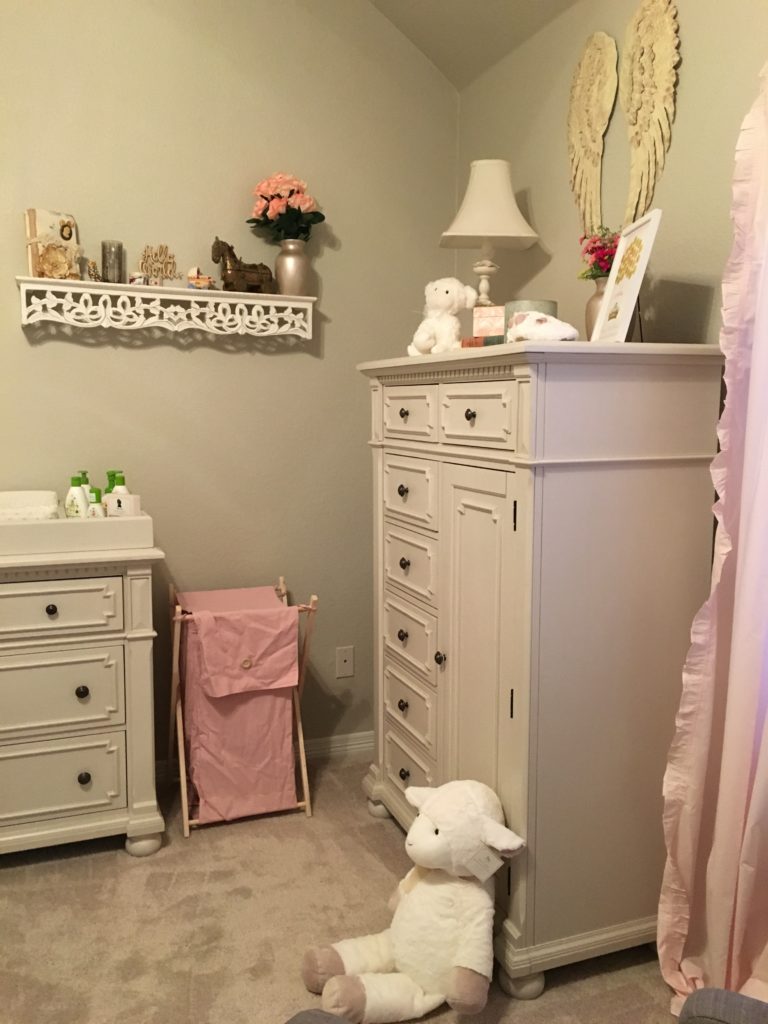 Antique White And Petal Pink Nursery Project Nursery