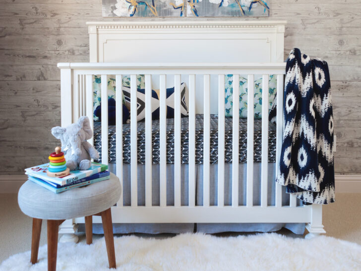 Gray, Navy and White Rustic Nursery
