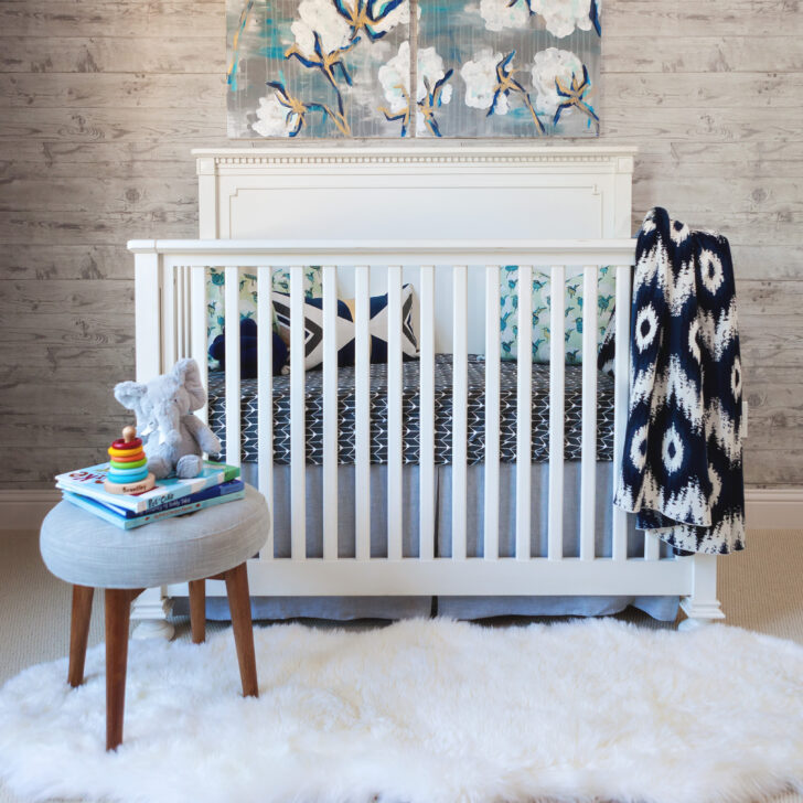 Gray, Navy and White Rustic Nursery