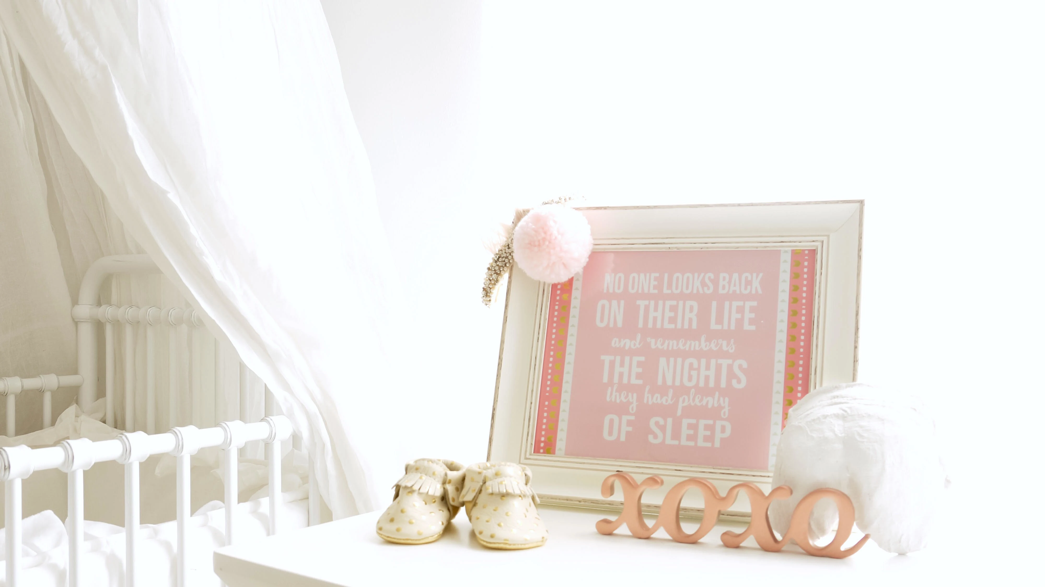 Rose Gold Nursery Accents