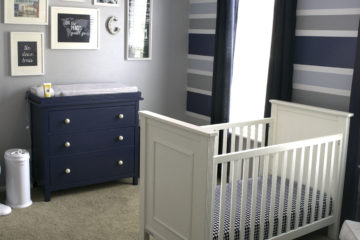 Blue and Gray Striped Nursery