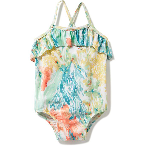 Ruffled Crossback Swimsuit from Old Navy