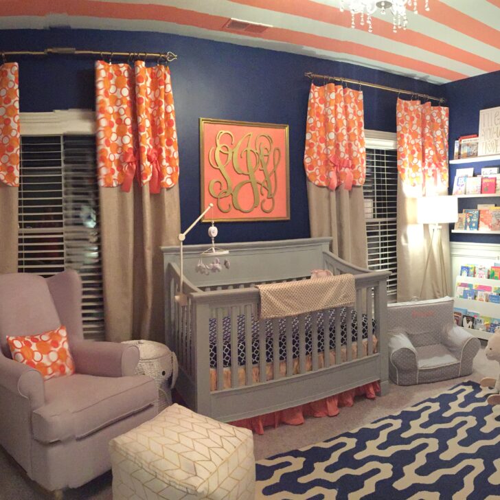 Navy and Coral Nursery