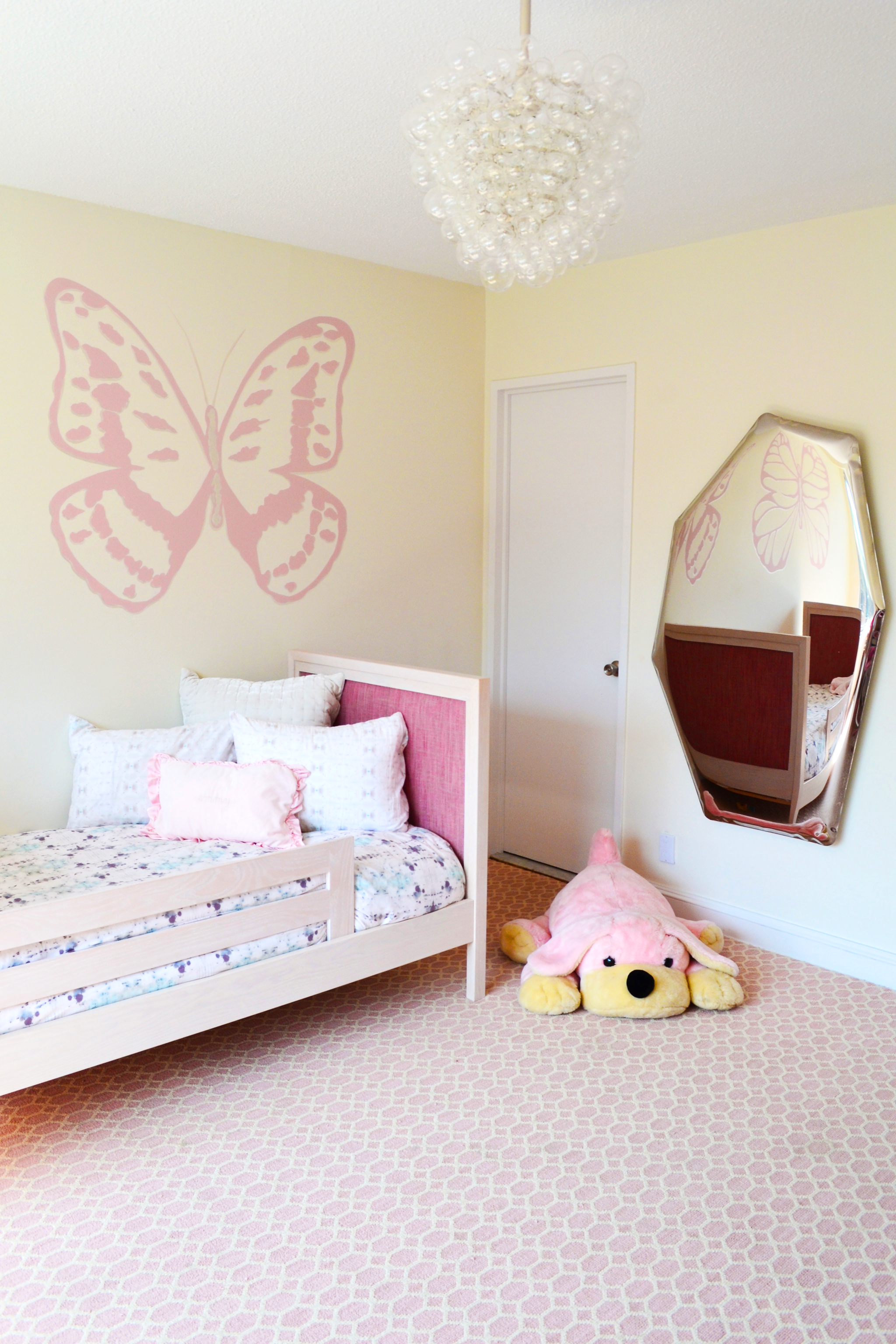 NYC Residence Blush Pink Hirst inspired Butterflies
