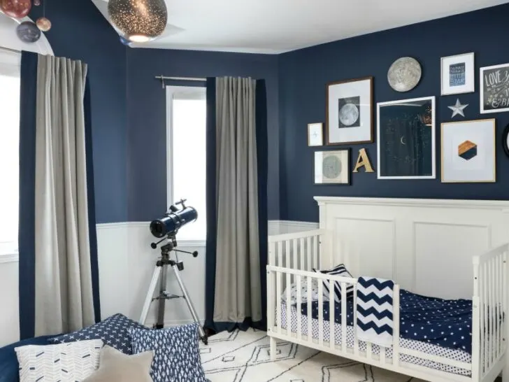 Navy Blue and White Celestial Nursery - Project Nursery