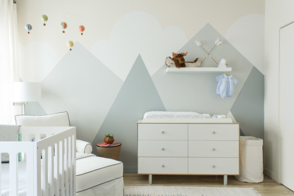Gray Mountain Mural in Nursery