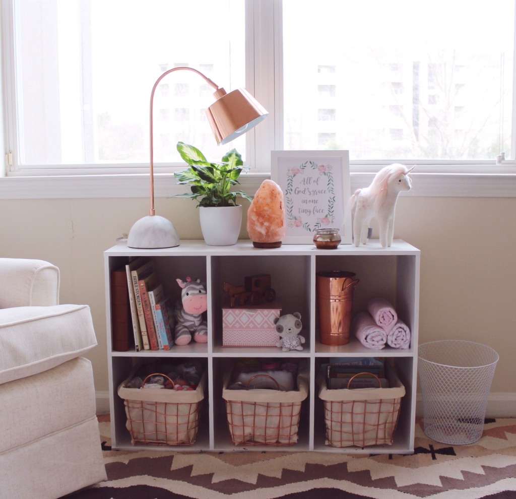 rose gold baby room