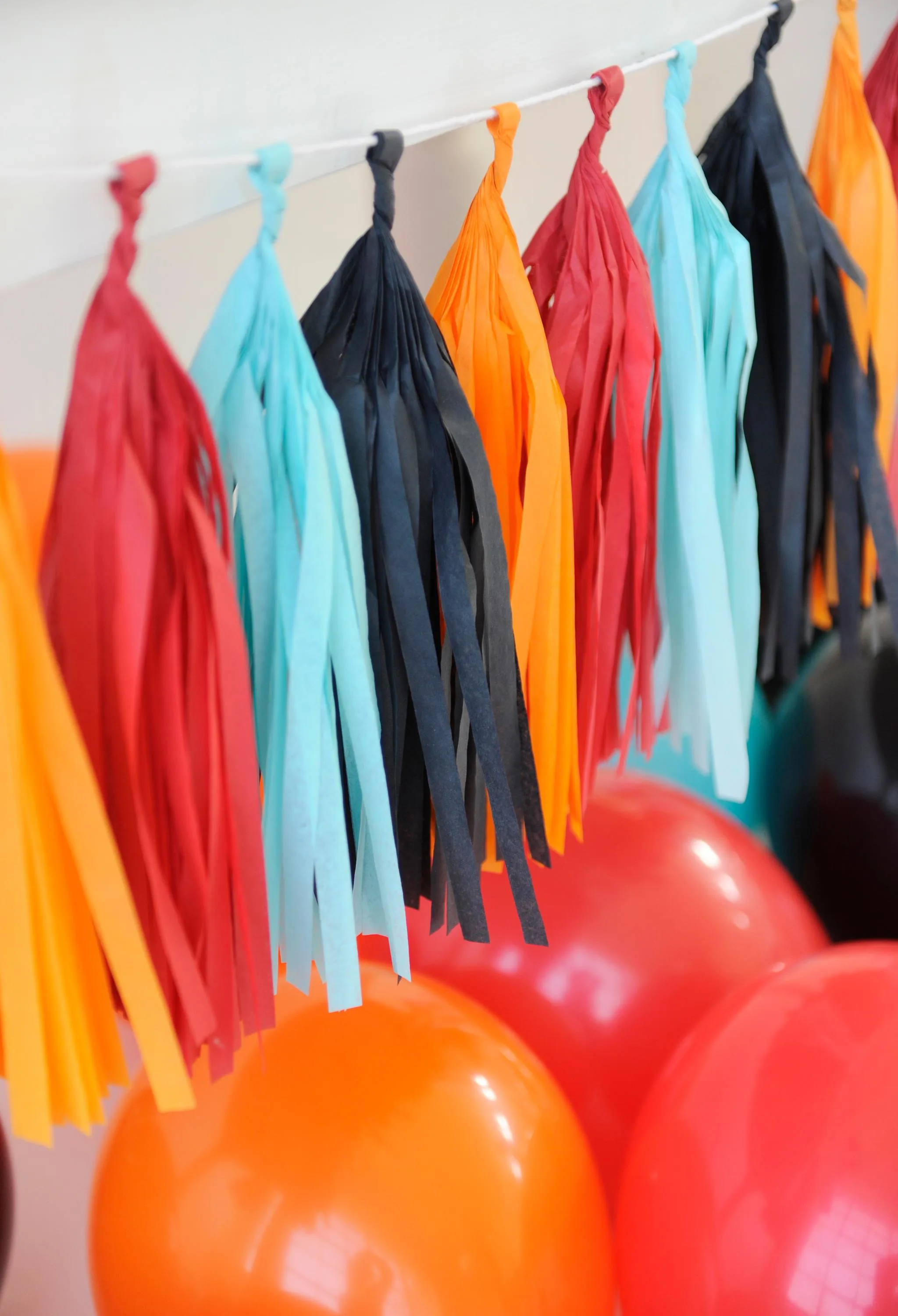 Colorful Tissue Tassel Garland