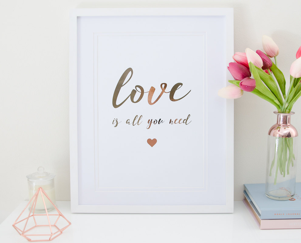 Rose Gold Foil Print from Blossom and Pear on Etsy