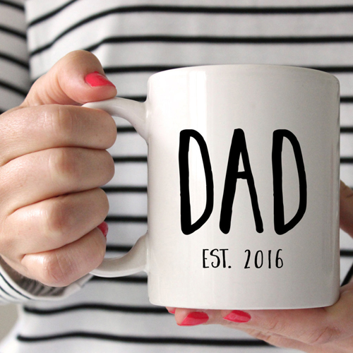 New Dad Mug from Beholden Prints on Etsy
