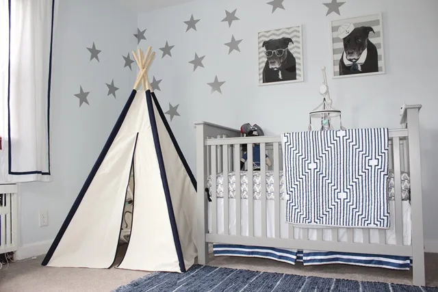 Navy and White Star Nursery - Project Nursery