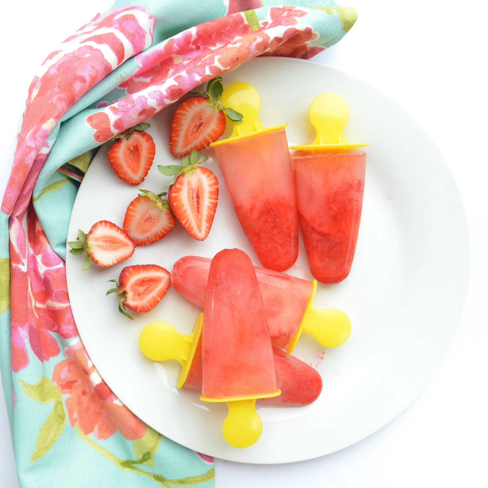 Strawberry and Chamomile Natural Teething Popsicles