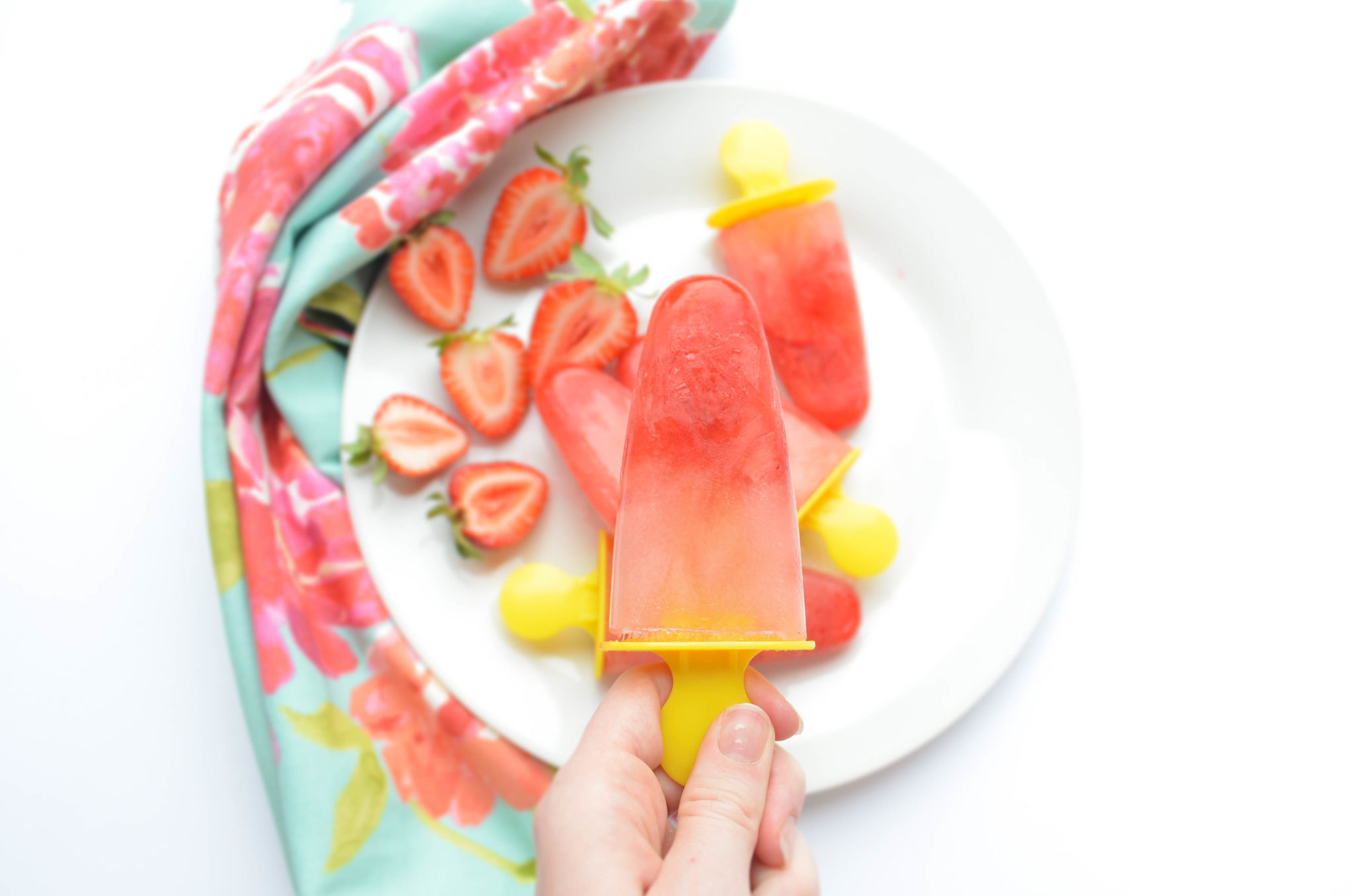 Strawberry and Chamomile Natural Teething Popsicles